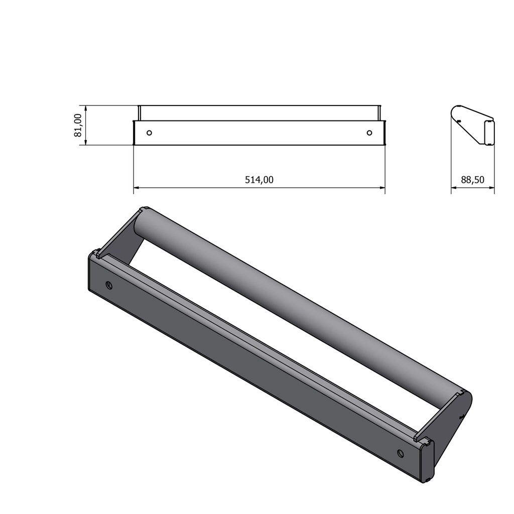 Frame for mobile workbench 124cm double
