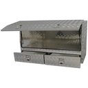 Jobsite box checkerplate with door and 2 drawers