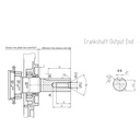 Gasoline engine E-start 9pk shaft size 25,4mm