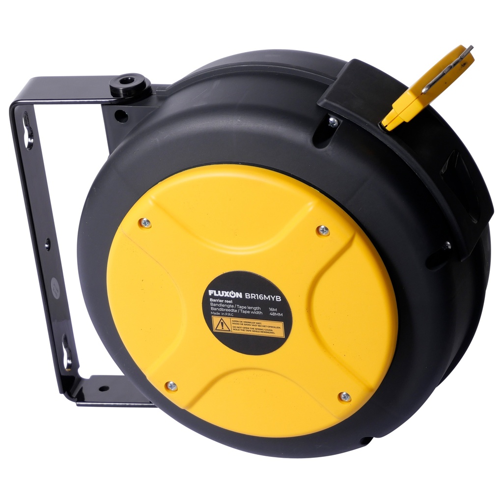 [BR16MYB] Fluxon retractable safety barrier reel 16m yellow/black