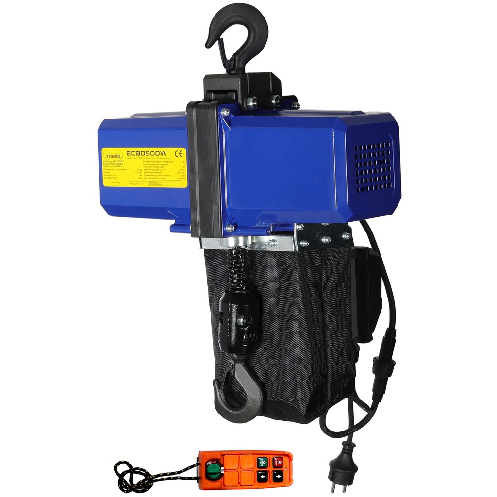 [ECB0500W] Torso Palan électrique à chaîne 500 kg avec télécommande sans fil