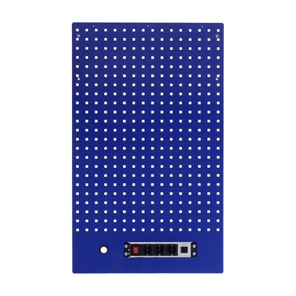 Gereedschapswand met stekkerdoos 615 x 1052mm BLAUW