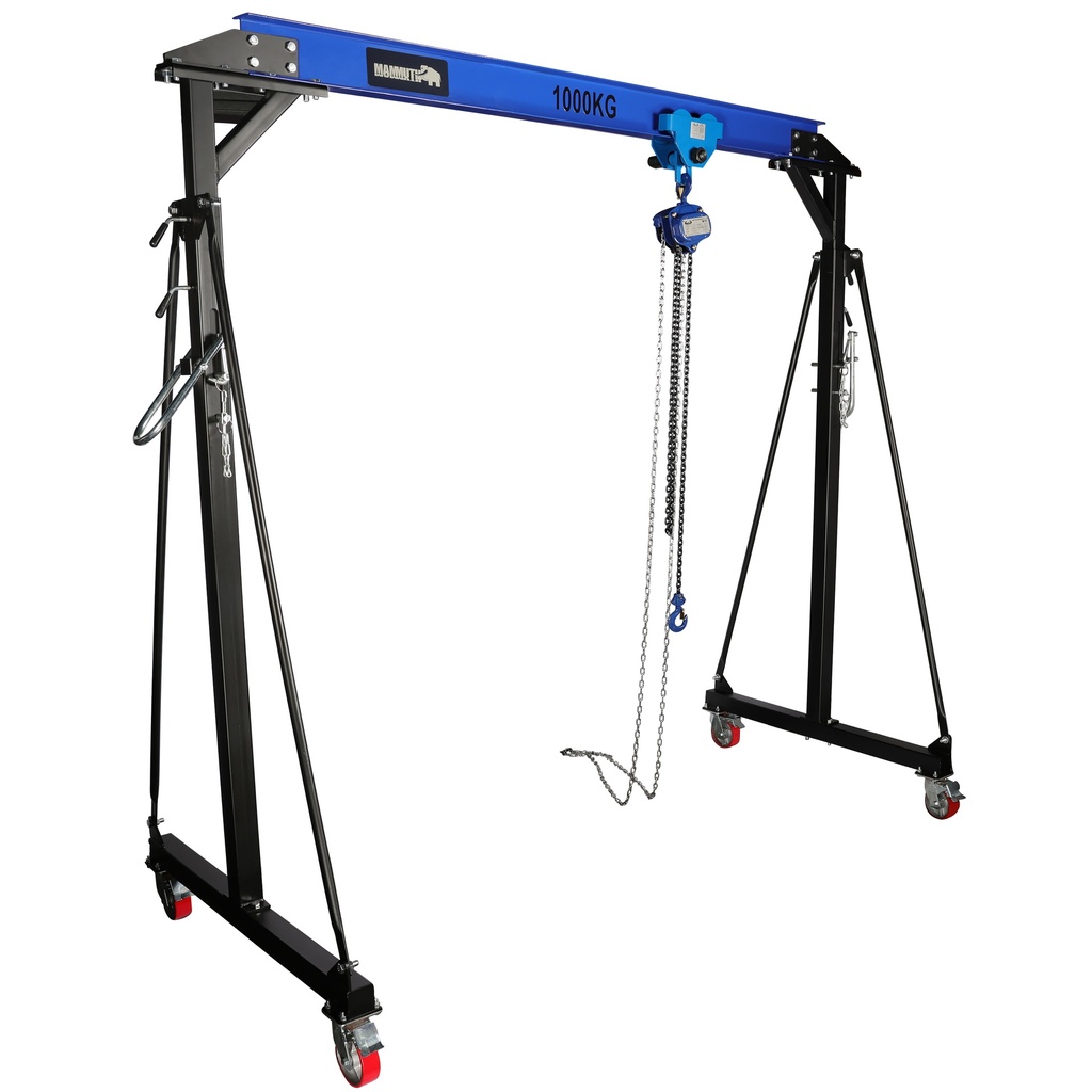 [PTK10K1] Mammuth portique de levage mobile 1 tonne set – palan manuel à chaîne