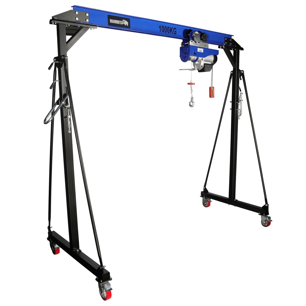 [PTK10K2] Mammuth portique de levage mobile 1 tonne set – palan électrique à câble