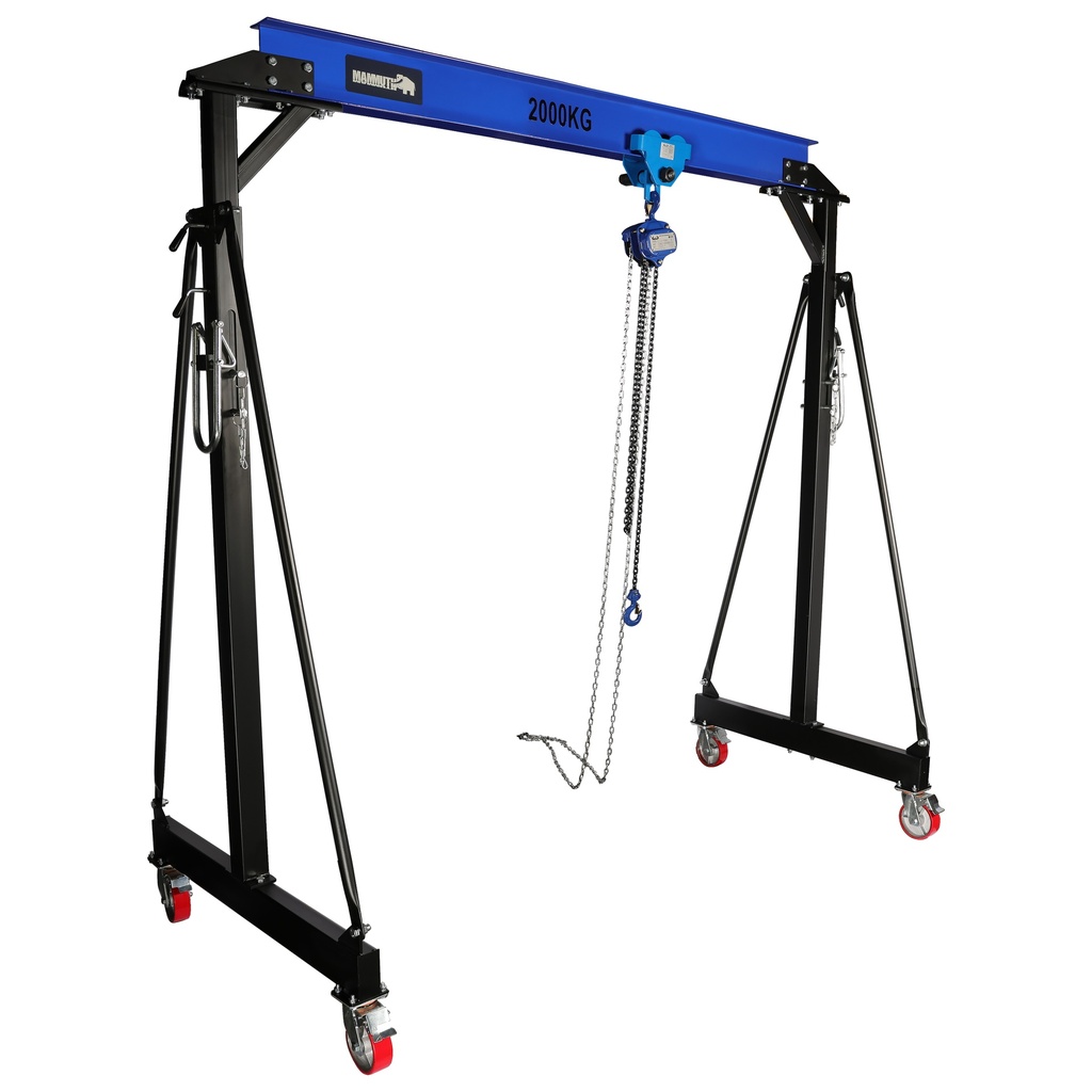 [PTK20K1] Mammuth mobile gantry crane 2 ton set – manual chain hoist