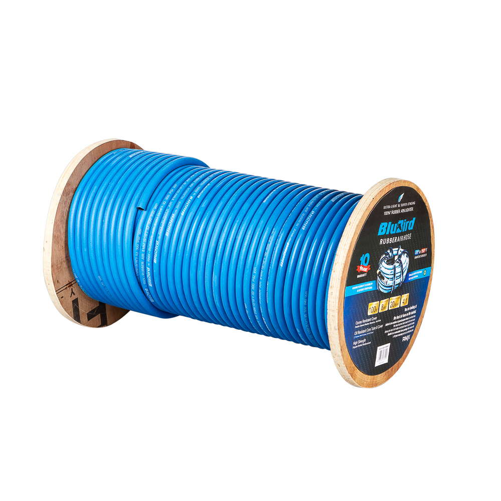 [BB08100MWF] Blubird Rubber air hose 8mm x 100m en rouleau extrémité ouverte