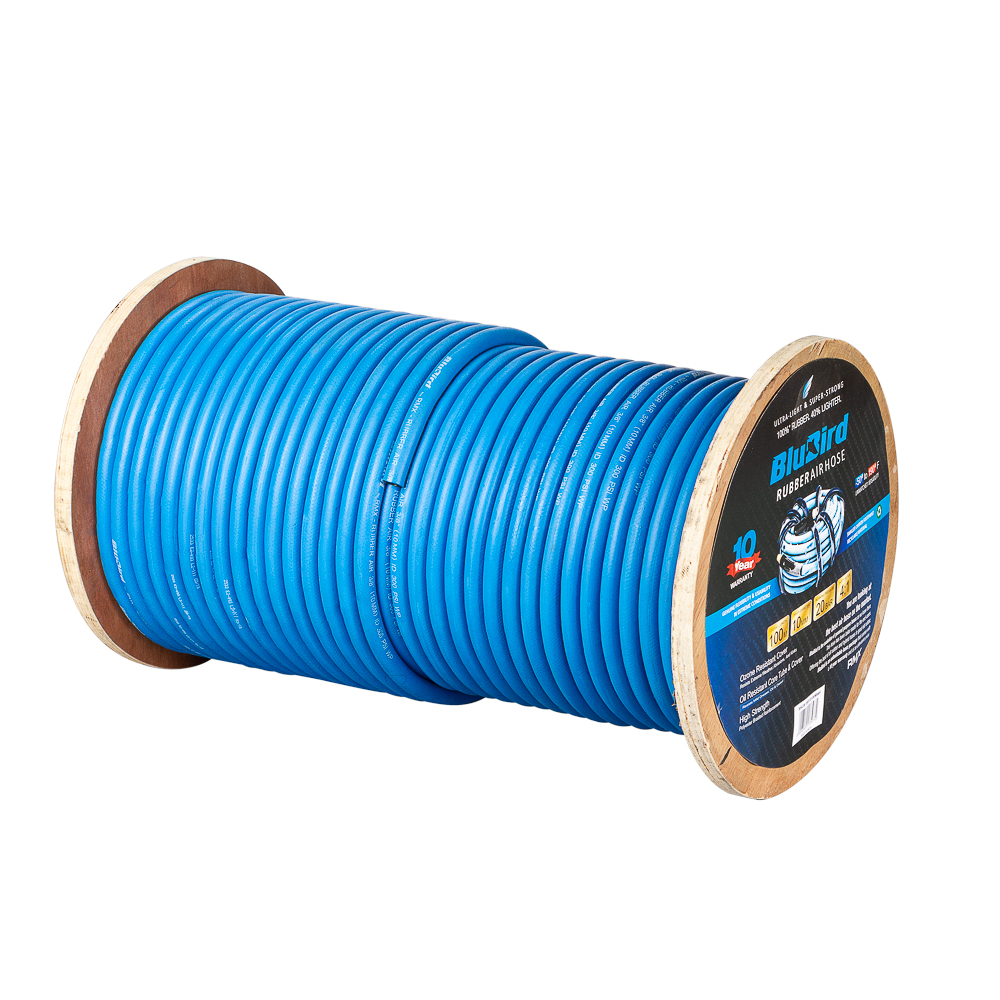 [BB10100MWF] Blubird  Tuyau d'air en caoutchouc 10mm x 100m sur rouleau extrémité ouverte