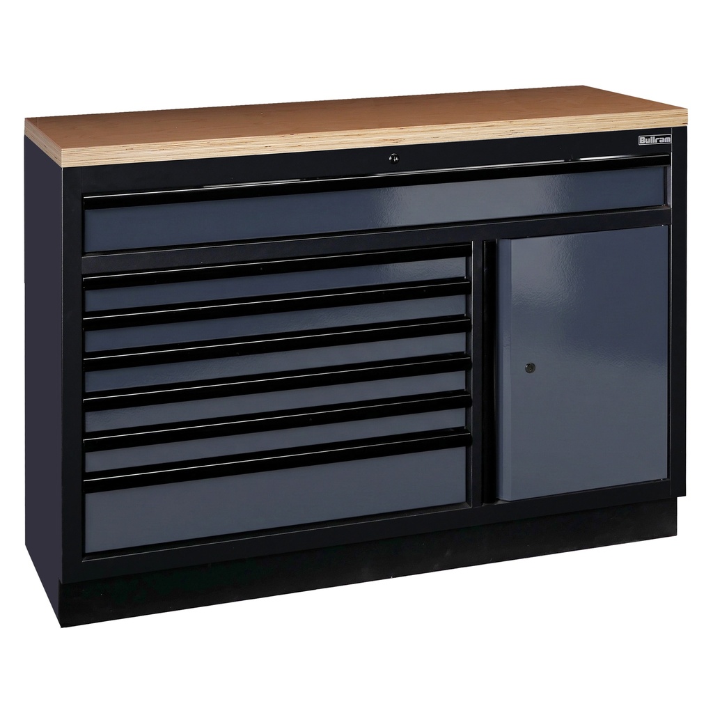 [GC13L7W] Onderkast 7 laden 1 deur met houten werkblad STARX