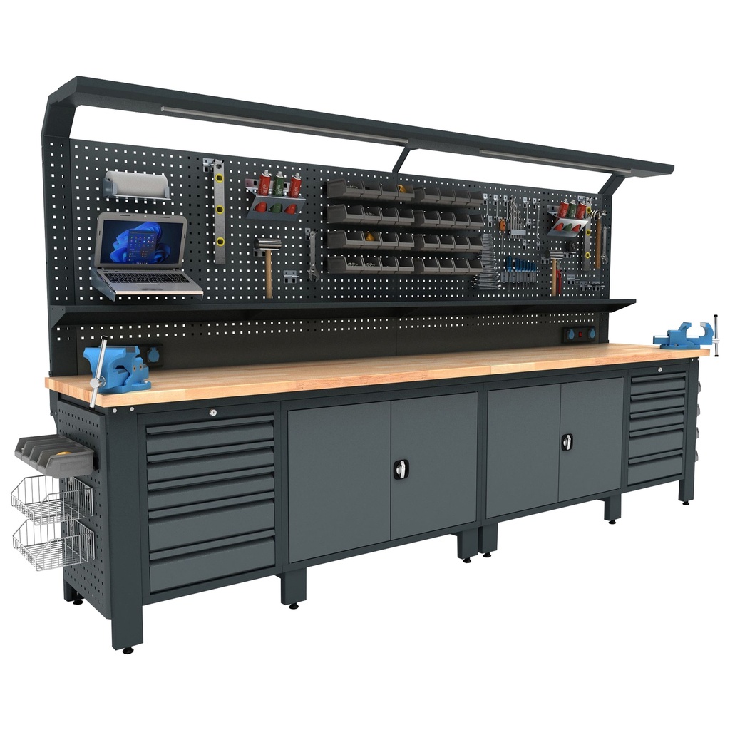 [WBG04] Bullram industriële werkbank (vaste kasten)